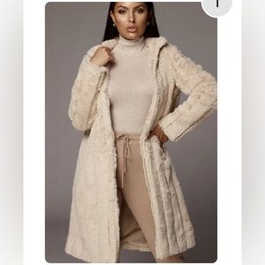 Cream Blair Faux Fur Coat